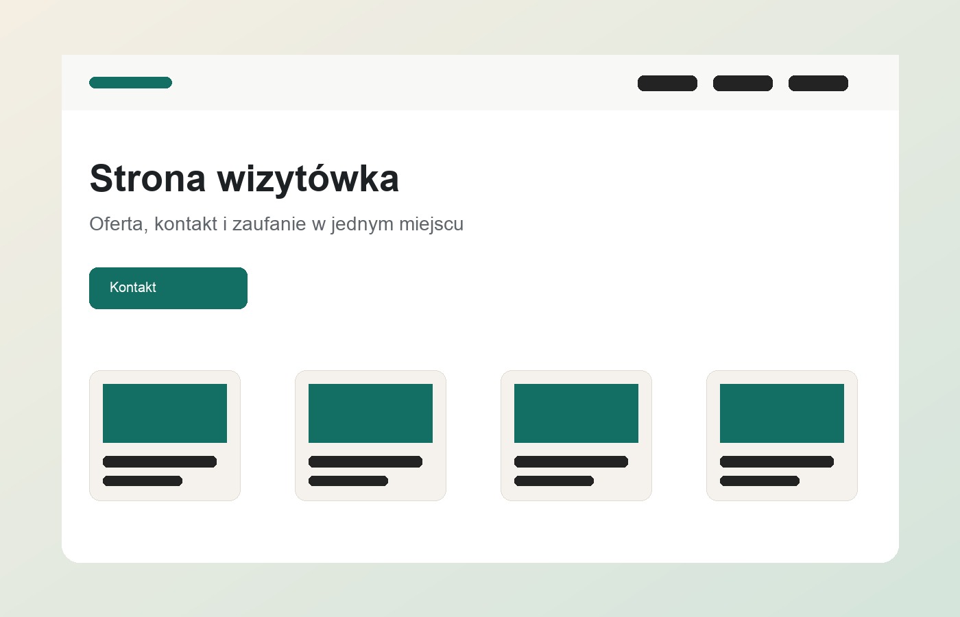 Przykładowy projekt strony wizytówki dla lokalnej firmy
